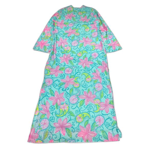 LILLY PULITZER Blis Caftan Lazy Paisley Bell Sleeve Tunic Maxi Dress Resort Boho - Picture 5 of 6